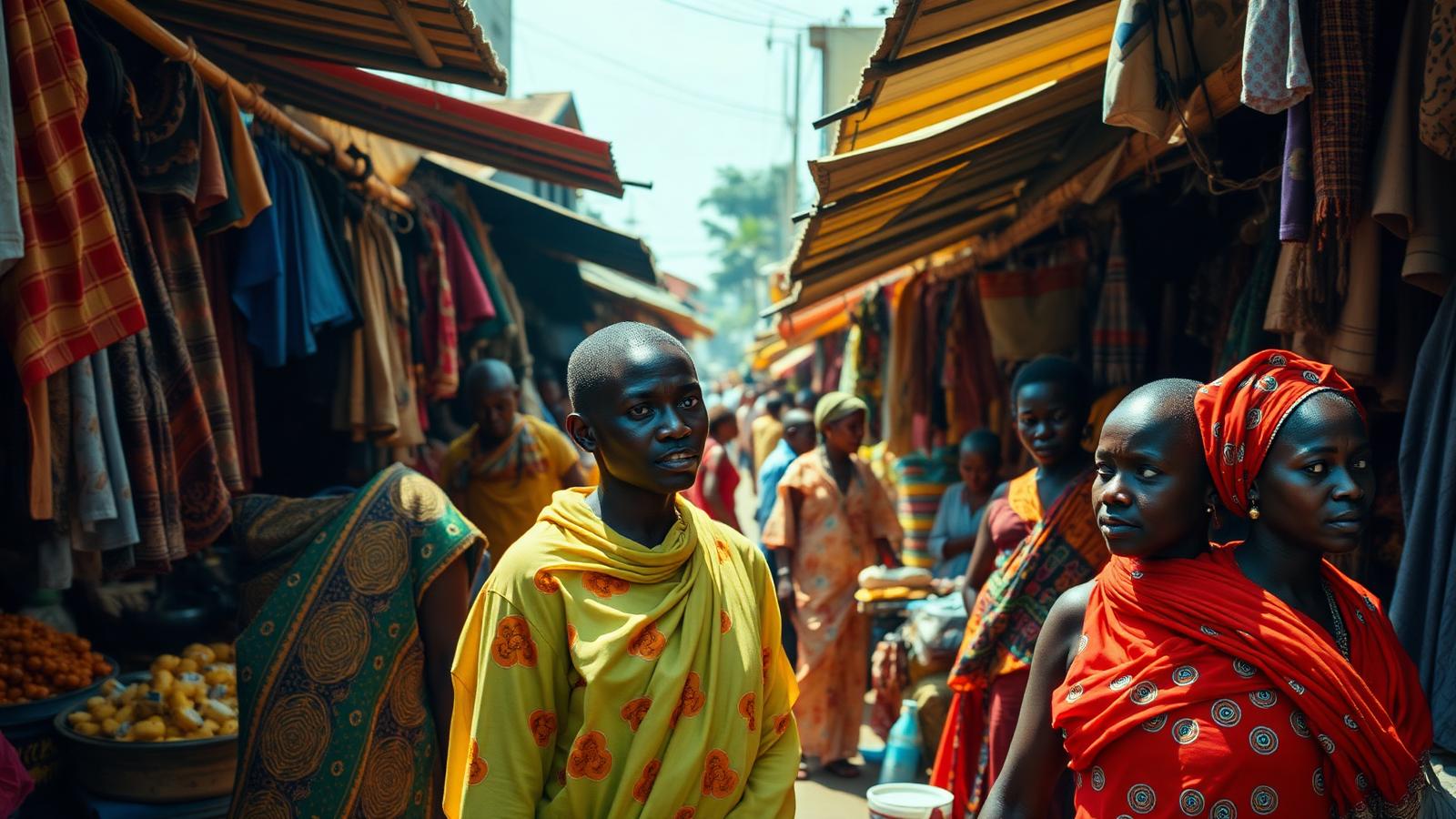 Life across Africa — a bustling market street